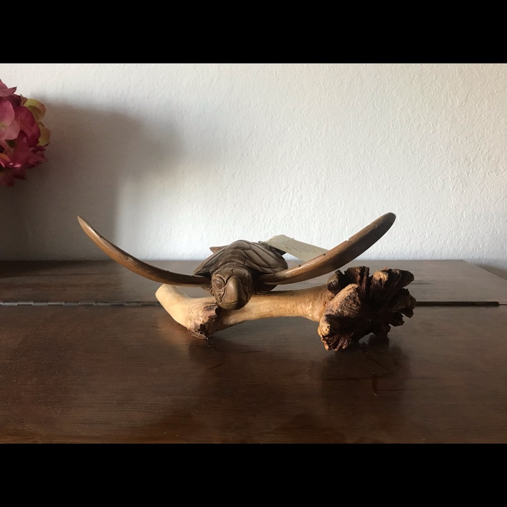Hand-Carved Hawaiian Koa Wood Turtle